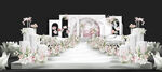 粉色法式婚礼舞台效果图