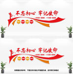 不忘初心文化墙