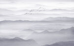 新中式壁画山水画电视背景墙