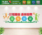珍惜粮食拒绝浪费文化墙