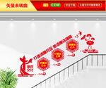 清廉社区楼梯文化墙