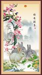国画兔子