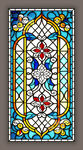 吊顶穹顶教堂蒂凡尼彩晶玻璃图案
