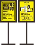 黄色招贤纳士招聘展架