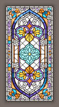 吊顶穹顶教堂蒂凡尼彩绘玻璃图案