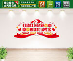 红色物业文化墙