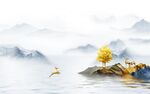 简约山水背景墙