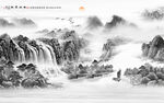 新中式禅意水墨画