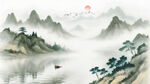 山水画背景