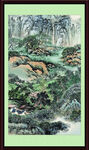 竖式山水 