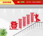 社会主义思想楼梯文化墙