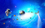 宇宙星球太空卫星宇航员航天背景