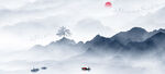 水墨山水背景墙
