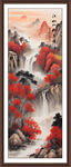 高山流水山水画