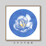 写意新中式装饰画玫瑰