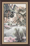 中堂山水画 