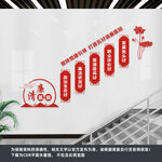 五好清廉医院楼梯文化墙