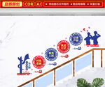 公安楼梯文化墙