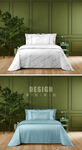 家纺四件套床模样机贴图