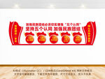 民族团结五个认同党建文化墙
