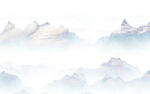 新中式石纹山水背景