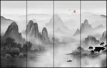水墨山水图