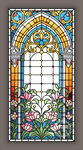 古典主义教堂蒂凡尼彩色玻璃图案
