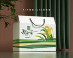 清新稻香米大米包装设计