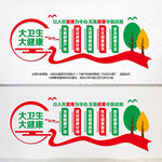 大卫生大健康文化墙