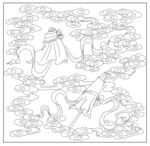 八宝白描