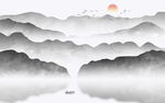 意境水墨山水画装饰画风景画