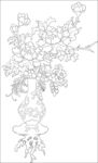 白描花瓶 