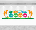 文明用餐餐厅文化墙
