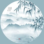 山水水墨画