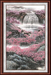 聚宝盆山水画 