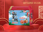 桃子包装平面图图片