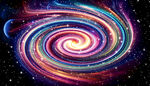 七彩旋涡星空背景