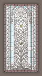 素雅雕花教堂蒂凡尼彩色玻璃图案