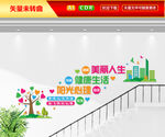 心灵驿站楼梯文化墙