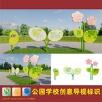 公园学校创意导视标识