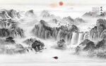 国画新中式山水画