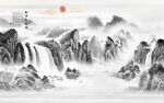 意境水墨画 新中式写意山水 