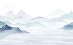 新中式石纹水墨山水背景