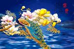 花鸟孔雀图
