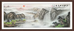 青山绿水山水画
