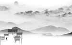 淡雅 客厅灰色山水 TiF分层