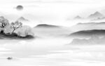 高档 客厅灰色山水 TiF分层