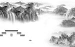 简约 客厅灰色山水 TiF分层