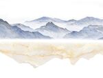 新中式石纹水墨山水