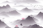 水墨山水画